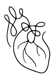 One Line Real Heart Tattoo Meaning, PNG and SVG