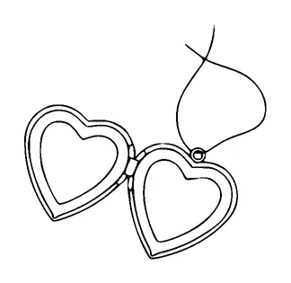 Opened Heart Pendant Tattoo Meaning, PNG and SVG