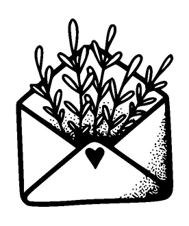 Opened Letter With Plants Tattoo Meaning, PNG and SVG