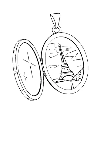 Opened Pendant With Eiffel Tower Tattoo Meaning, PNG and SVG