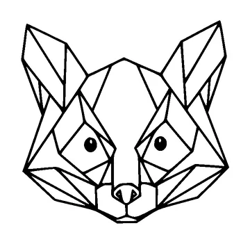 Origami Fox Head Tattoo Meaning, PNG and SVG