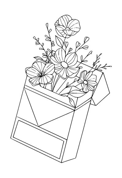 Pack Box Full Of Flowers Tattoo Meaning, PNG and SVG