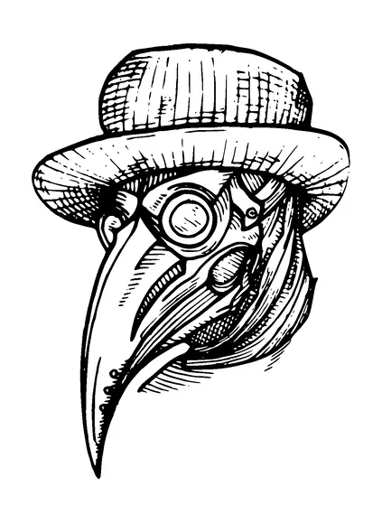 Plague Doctor Head Tattoo Meaning, PNG and SVG