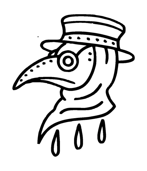 Plague Doctor Mask Tattoo Meaning, PNG and SVG