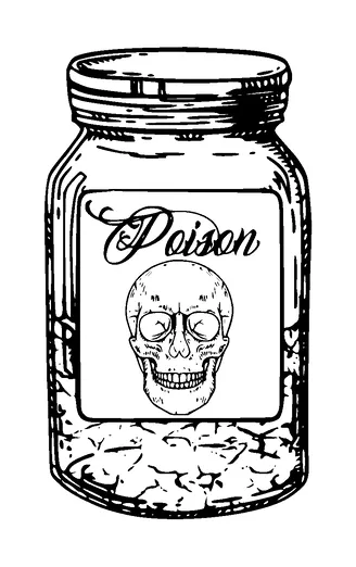 Poison Jar Tattoo Meaning, PNG and SVG