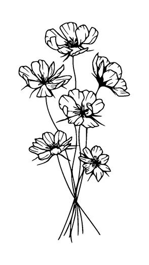 Poppy Flowers Tattoo Meaning, PNG and SVG