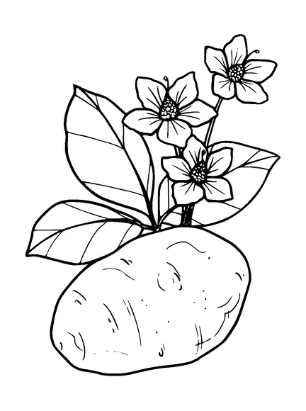 Potato And Flower Tattoo Meaning, PNG and SVG