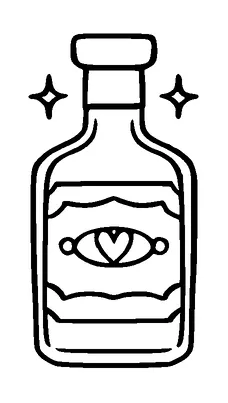 Potion Bottle Tattoo Meaning, PNG and SVG