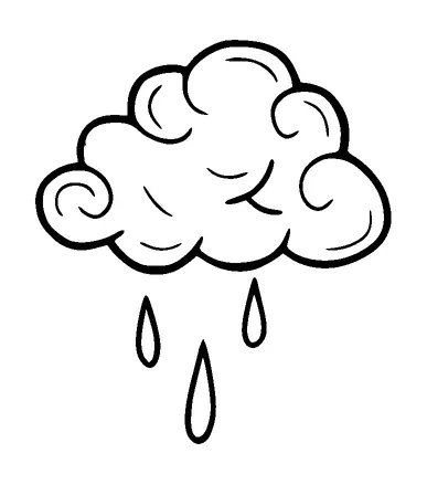 Rainy Cloud Tattoo Meaning, PNG and SVG