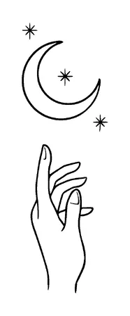 Reaching To The Moon Tattoo Meaning, PNG and SVG