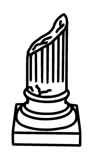 Roman Column Tattoo Meaning, PNG and SVG