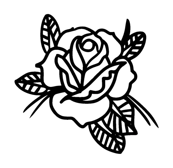 Rose Tattoo Meaning, PNG and SVG