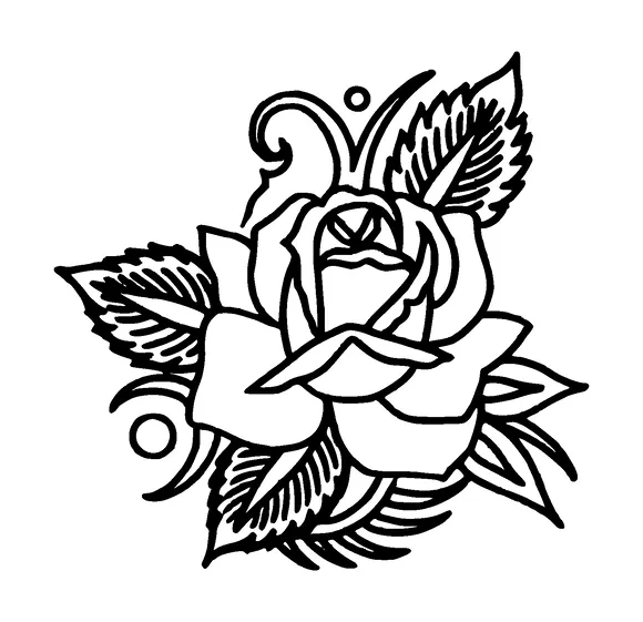 Rose Tattoo Meaning, PNG and SVG