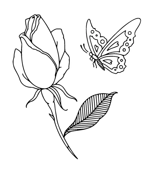 Rose And Butterfly Tattoo Meaning, PNG and SVG