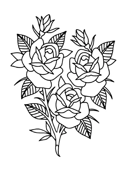 Roses Tattoo Meaning, PNG and SVG