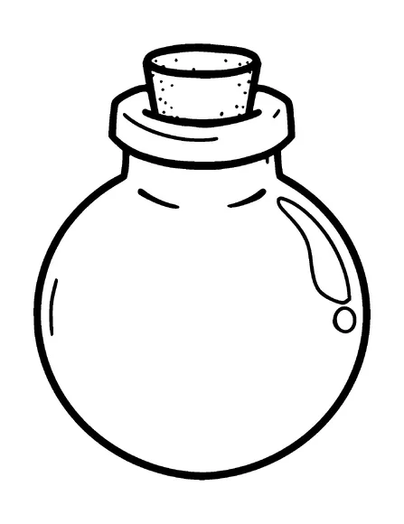 Round Potion Bottle Tattoo Meaning, PNG and SVG