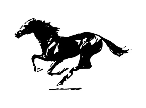 Running Horse Silhouette Tattoo Meaning, PNG and SVG