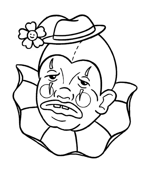 Sad Clown Tattoo Meaning, PNG and SVG