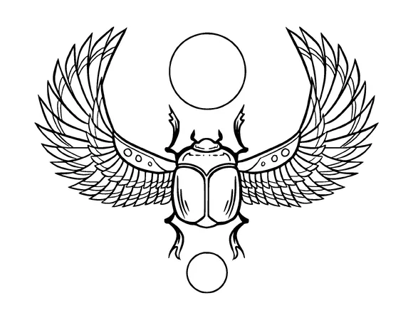 Scarab Beetle Tattoo Meaning, PNG and SVG