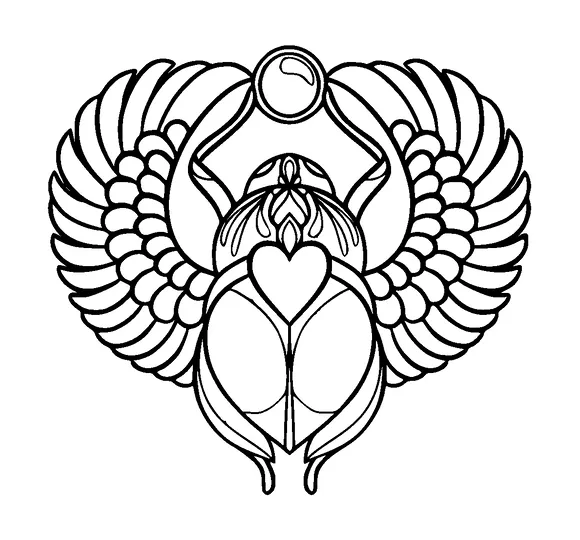 Scarab Beetle Tattoo Meaning, PNG and SVG