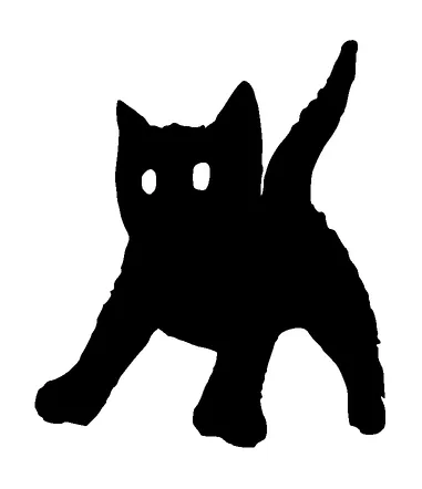 Scared Cat Silhouette Tattoo Meaning, PNG and SVG