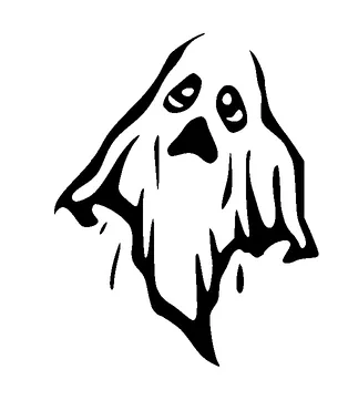 Scared Ghost Tattoo Meaning, PNG and SVG