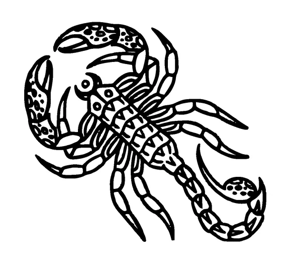 Scorpion Tattoo Meaning, PNG and SVG