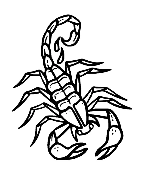 Scorpion Tattoo Meaning, PNG and SVG