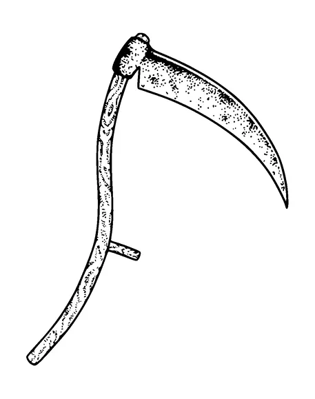 Scythe Tattoo Meaning, PNG and SVG