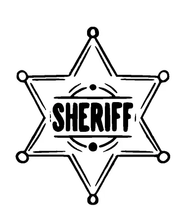 Sheriff Badge Tattoo Meaning, PNG and SVG