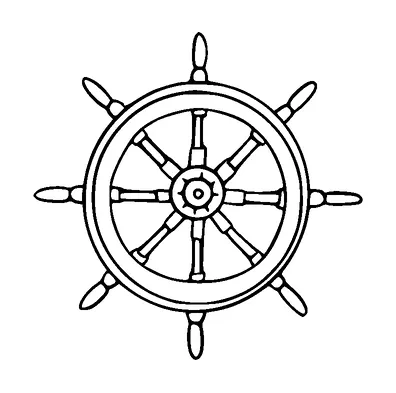 Ship Wheel Tattoo Meaning, PNG and SVG