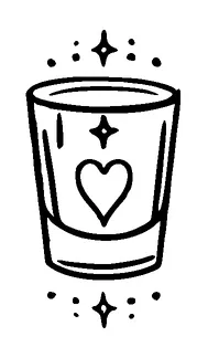 Shot Glass Tattoo Meaning, PNG and SVG