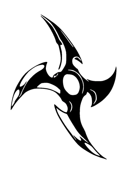 Shuriken Tattoo Meaning, PNG and SVG