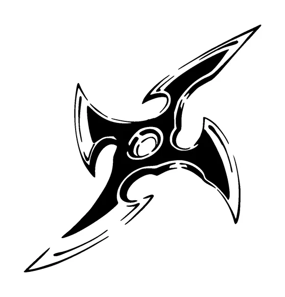 Shuriken Tattoo Meaning, PNG and SVG