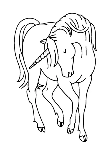 Shy Unicorn Tattoo Meaning, PNG and SVG