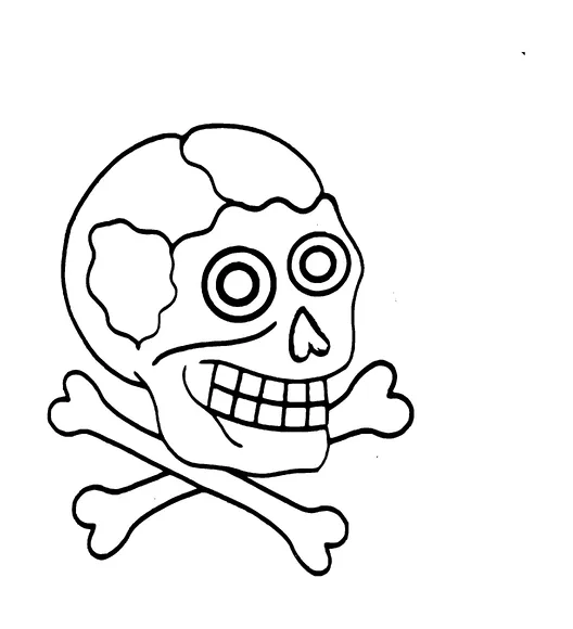 Silly Looking Skull And Crossbones Tattoo Meaning, PNG and SVG