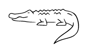 Simple Crocodile Tattoo Meaning, PNG and SVG