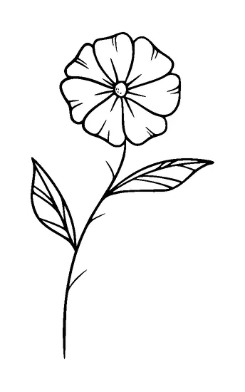 Simple Flower Tattoo Meaning, PNG and SVG