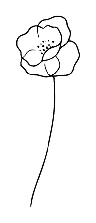 Simple Flower Tattoo Meaning, PNG and SVG