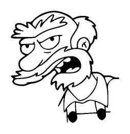 Simpsons Groundskeeper Willie Head Tattoo Meaning, PNG and SVG