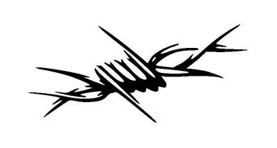 Single Barbed Wire Tattoo Meaning, PNG and SVG