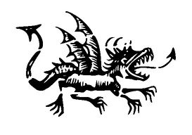 Skinny Angry Dragon Tattoo Meaning, PNG and SVG