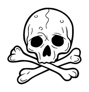 Skull And Crossbones Tattoo Meaning, PNG and SVG