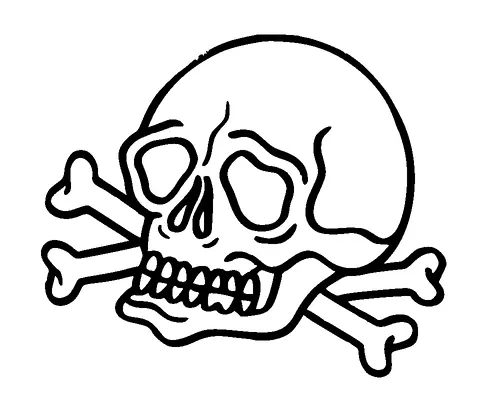 Skull And Crossbones Tattoo Meaning, PNG and SVG