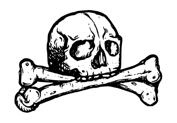 Skull And Crossbones Drawing Tattoo Meaning, PNG and SVG