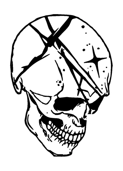 Skull Broken Tattoo Meaning, PNG and SVG