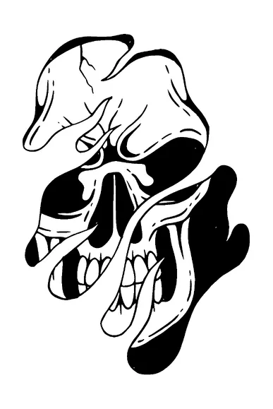 Skull Inside Flame Tattoo Meaning, PNG and SVG