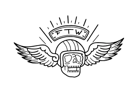 Skull With Racer Hat And Wings Tattoo Meaning, PNG and SVG