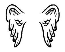 Small Angel Wings Tattoo Meaning, PNG and SVG