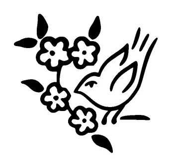 Small Bird And Flowers Tattoo Meaning, PNG and SVG